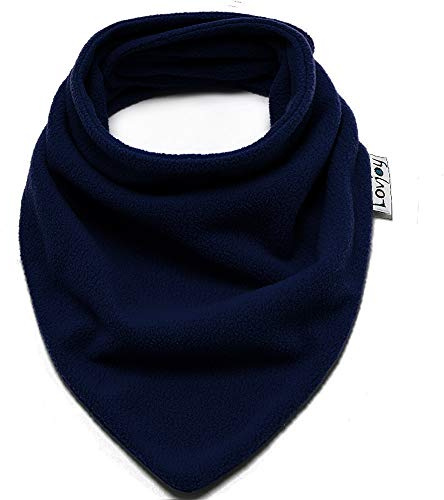 Baby småbarn söt varm fleece halsduk/snood. Mjuk och mysig. Passar 6 månader - 5 år. Fler designer för pojkar och flickor! Marinblått Xsp