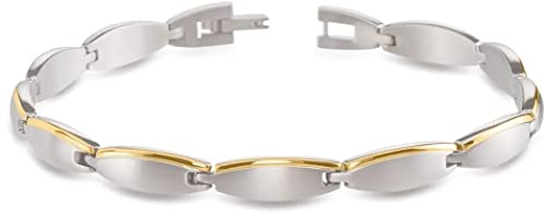 Boccia 03031-02 - Pulsera de eslabones de titanio para mujer (antialérgica, 21 cm), color plateado, Eine Grösse, Titanio, Sin piedras preciosas