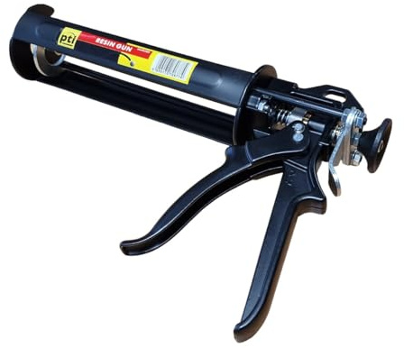 PTI Sealant Gun, Heavy Duty Applicator Seal Suitable for High Viscosity Products, Resin Adhesive, Skeleton Professional 380ml and 410ml, 215mm Barrell