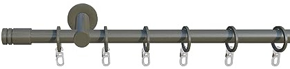tilldekor Gardinenstange Alicante/seidengold/Ø: 12mm / Länge: 250cm / Komplettset/Vorhangstange inkl. Befestigungsmaterial