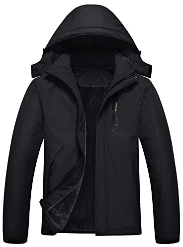 Jingangjin Men's Mountain Waterproof Ski Jacket Winter Windbreaker Warm Hooded Snowboarding Raincoat Jackets