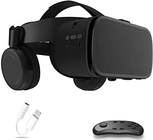 Gafas de Realidad Virtual, 3D VR Gafas con Controlador Bluetooth para Juegos Visión Panorámico VR Glasses para iPhone 13 Pro Max/13 Pro/13/12/11, para Samsung Galaxy S21, Huawei, Xiaomi