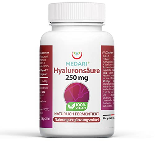Hyaluronic Acid Capsules High Dose – With 500 mg Per 2 Capsules Daily Doses Premium Hyaluronic Acid Capsules contain no unwanted additives and are 100% vegan.