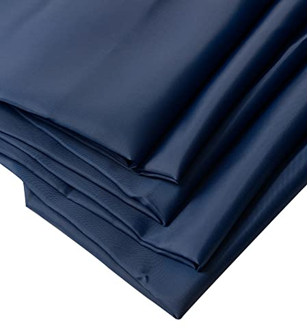 IPEA Marinblått fodertyg - 200 cm x 150 cm - tillverkat i Italien - metervara för sömnad, kläder, foder, jackor, byxor, kjolar, inredning, kuddar - tyg för sömnad och foder
