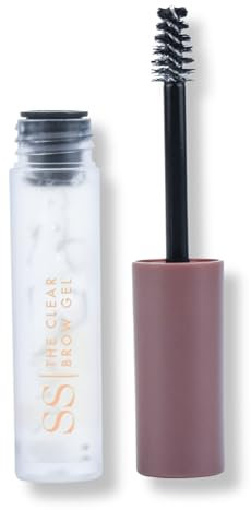 SS| Double S Beauty - Gel Fijador de Cejas Transparente con Pantenol, Aloe Vera y Agua de Té Verde - Fijación Suave, Flexible y Ultra Cómoda - Efecto Inmediato 100% Natural
