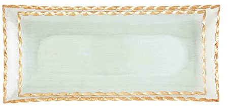 Mud Pie Glas-Tablett, goldfarben, klein, 15,2 x 33 cm, groß 17,8 x 38,1 cm