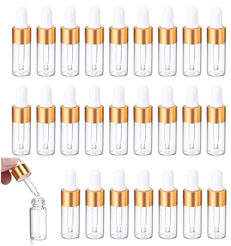 ChAusa 25 Stücke Mini Pipettenflasche, 5ml Transparente Plastikflasche