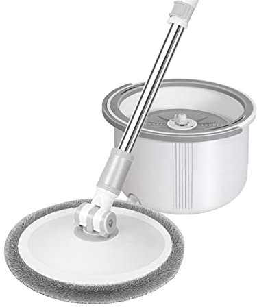 NYMFEA yaoqijie Mop With Spin Bucket Floor Cleaning Easy To Drain Round Washer Squeegee Wiper Spray Self-squeezer All For Home And Kitchen Cube lasting (Color : Within 1 pcs cloth)