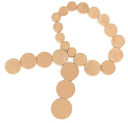 Vaguelly 23 Stück Oboen Schalllochpolster aus Kork mit 23 Beige Holz Korkmatten als Reparaturteile für Oboen mit Schalldämmender Funktion