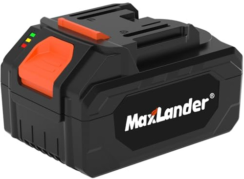 MAXLANDER 4.0Ah Lithium Replacement Battery, 20V Large Capacity Rechargeable Battery Pack with Power Display for Garden Electric Tools（Not Suitable Snow Blower）