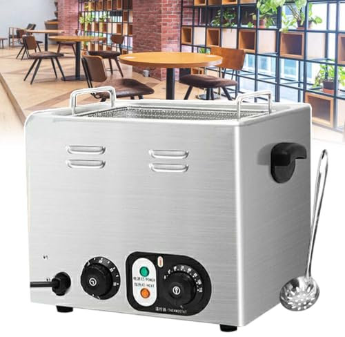 forplubossmmp Bollitore per Uova Commerciale da 2,6Kw con Cestello A Rete, Cuociuova Automatico in Acciaio Inossidabile con Intervallo di Temperatura di 30-110 ℃ per Sale Colazioni (con 1 Colino)