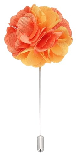 PATIKIL Blumenanstecker Pin, Reversnadel für Herren, Kamelienblume für Anzug, Hochzeit, Abschlussfeier, Jubiläumsbrosche, Outfit-Zubehör