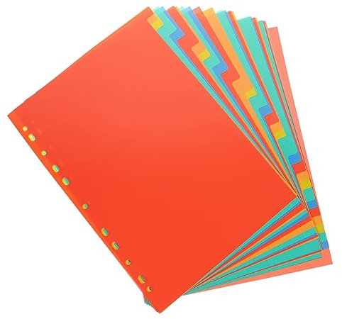 GRADENEVE 31 Blätter Trennblätter Aus Kunststoff Für Ordnerregister Register Für Ordner Registerteiler Für Ordner Mit Registern Material Für Notizbücher Akten Bücher Planer