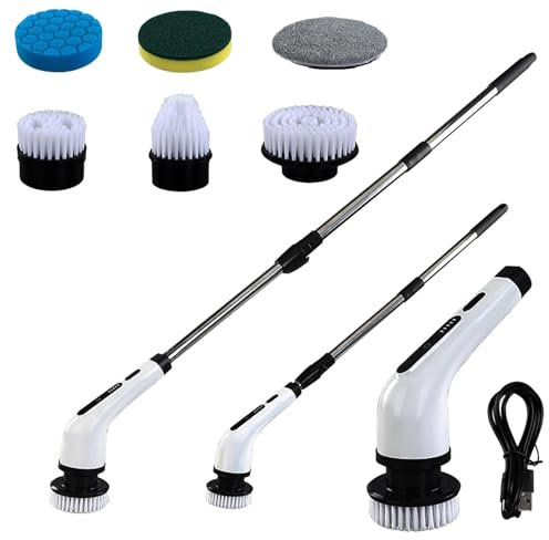 Brosse De Nettoyage Électrique - Autolaveuse Rotative Électrique | Épurateur Électrique De Salle De Bains 1100g, Épurateur De Baignoire, Brosse De Nettoyage Pour Enlever La Saleté Des Sols Et Des Murs