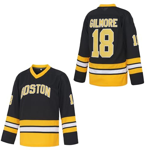 Happy Gilmore Youth Jersey 18 Adam Sanders 1996 Hockey Jersey Stitched Mesh Polyester Kid Ice Hockey Shirt Black XL
