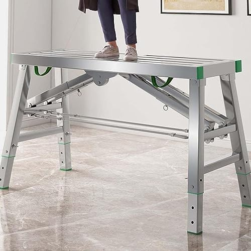 FUYAO Andamio Plegable portátil, Plataforma de Trabajo Multiusos, andamio, Torre, Escalera, Taburete, Banco de Trabajo, Capacidad de Carga de 882 LB, construcción de Acero galvanizado