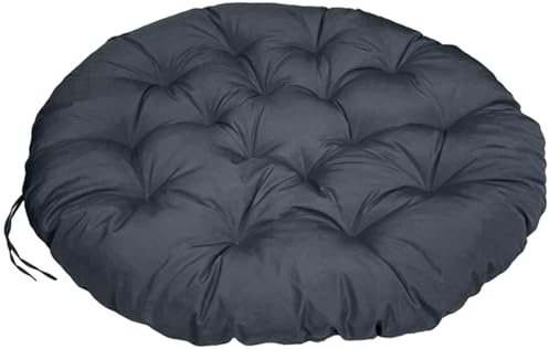 ZTGL Polster für Papasansessel, Rund Durchmesser 80-180 cm Dicke Wasserdicht Outdoor/Indoor, Bodenkissen Kissen für Gartenmöbel, Großer Sitzauflage Auflage für Papasan,Dark Gray,180x180cm