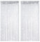 2 Piezas Cortina de Hilos para Puerta, Cortina Puerta Exterior, Purpurina Panel Cortina Cadena, Separador de Ambientes y Antimosquitos, Lavable, Decoración de Puertasy Ventanas (100 x 200 cm, Gris)