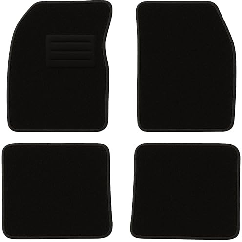 Perfekt Passende Velours Automatten für Renault KANGOO I (1998-2008) mit Befestigung Autoteppiche, 4-teilig, Verstärkt Im Pedalbereich, Schwarz