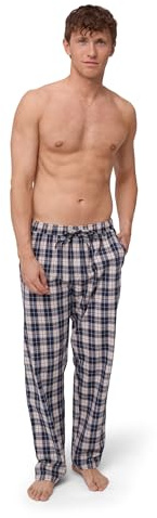 DANISH ENDURANCE Pantalon de Pyjama Homme, Coton Biologique, Doublure Douce | Pantalon de Pyjama en Coton Biologique, Doux et Respirant, Cordon Ajustable pour se Détendre et Bien Dormir