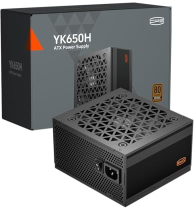 PCCOOLER CPS YK650H, ATX 650W Strömförsörjning - 80 PLUS Bronze Certifiering - Låg Buller - Platt Präglad Kabel - Icke-Modulär
