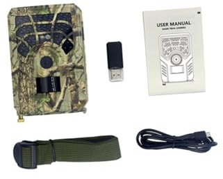Yardwe Caméra de Chasse Extérieure HD 12 Mégapixels 480p Étanche Angle Pir 110° et Lentille Grand Angle 120° pour Événements de Chasse en Plein Air