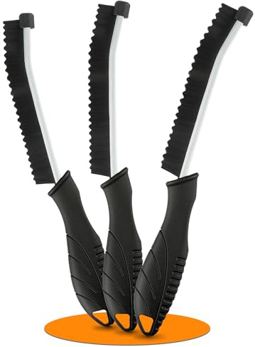 Acual Cepillos de Limpieza Hogar 3 Piezas,Cepillo para Limpiar Juntas de Azulejos,Cepillo Estrecho Limpieza con Mango Ergonómico,Cepillo de Cerdas Duras para Grietas,Cocina,Baño,Ducha,Ventanas,Suelos