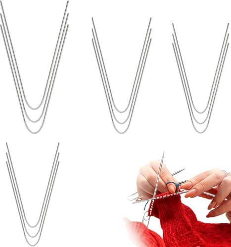 12 Stück Stricknadeln Für Socken,Socken Stricknadeln Set Mit 4 Größen (2mm, 2.5mm, 3mm, 4mm), Ideal Für Sockenstricknadeln, Handschuhe, Mützen Rundstricknadeln ,Für Anfänger Und Fortgeschrittene