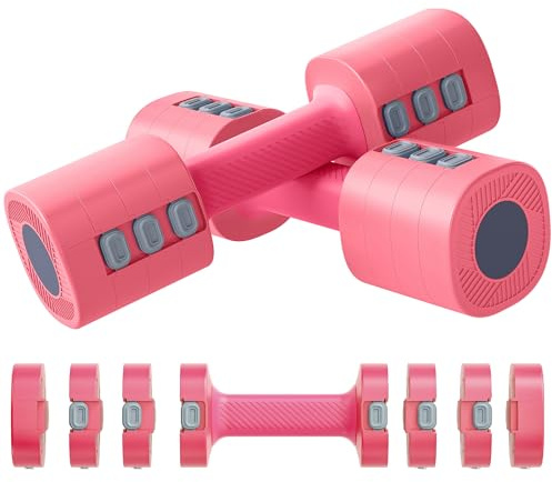 SPORTNOW 4-in-1 Verstellbare Hantel 1-2,5 kg Hanteln mit Rutschfest Griff | Quadratisch Kurzhantelset aus Metall, Kurzhanteln, Dummbell Set, Zuhause, Fitnessstudio, Krafttraining