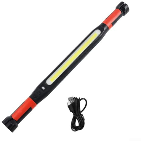 LED Arbeitsleuchte Echte 1200LM, Magnetische, mit 360° Flexarm und Wiederaufladbarem Akku für KFZ Reparatur, Werkstatt und Outdoor, Starker Magnetfuß zur Freihändigen Nutzung