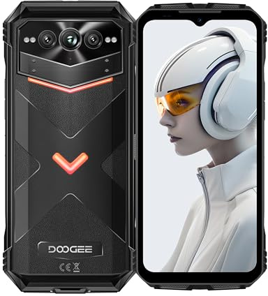 DOOGEE V Max Plus 5G, 36 Go RAM + 512 Go ROM (Extensible 2 to), Écran 6,58″ FHD+ 120 Hz, Batterie 22 000 mAh 33 W Charge Rapide, Caméra IA 200 MP + 32 MP, Noir Obsidienne
