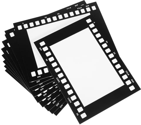 TOMETURE Cadres Photo Style Pellicule 10 Pièces 15 CM en Carton pour Collage Mural Décoratif Création Maison Bureau