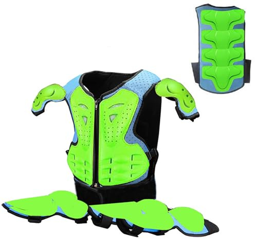 Motocross-Schutzausrüstung Für Kinder, Unisex-Aufprallschutz Mit Knie- Und Ellbogenprotektoren, Atmungsaktiv Und Verstellbar, Geeignet Für Dirtbike Fahrrad Und Motorradbekleidung
