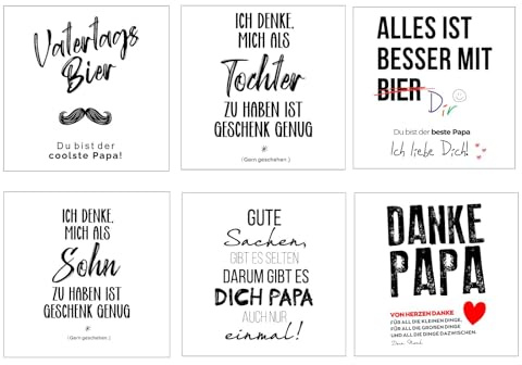 6 Stück Bier Flaschen Etikett für Papa vom Kind, Vatertagsgeschenk, Geburtstag, Bieretikett, Vater, Mann,Weinetikett, Geburtstag Etikett Flaschenetikett Bier