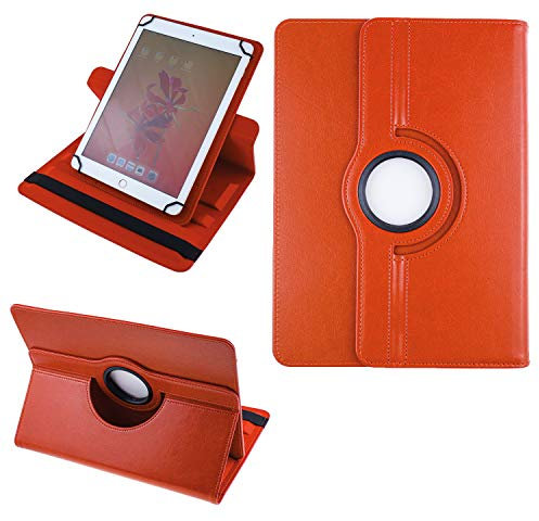 COOVY® 2.0 360° Rotation Cover Universal für alle 9/10 / 10.1 Zoll Tablet Modelle Hülle Tasche Etui Case Schutz Ständer | UNIVERSAL 10.1 orange