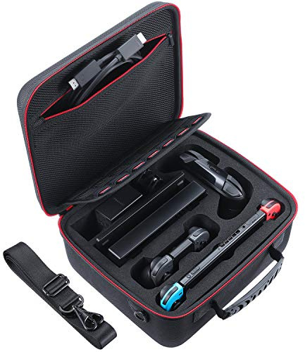 Zadii Hard Carrying Case Compatible with Nintendo Switch and Switch OLED Model 2021, Travel Case fit Switch Pro Controller