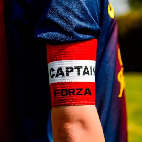 FORZA Kapitänsarmbinden – Elastische Sportarmbinde für Erwachsene und Junioren für Fußball, Rugby und mehr [7 Farboptionen]