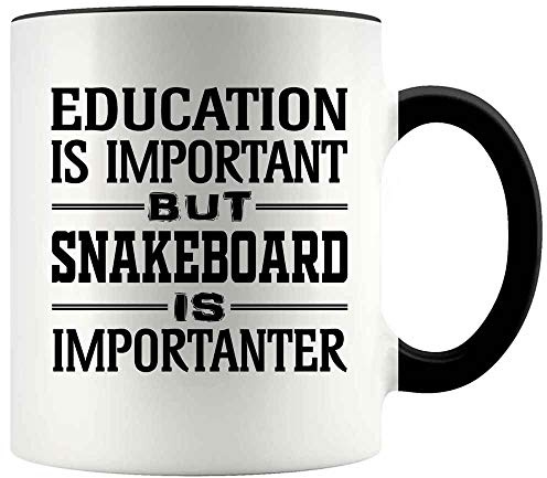 Funny Gift For Snakeboard Lovers- Education Is Important But Snakeboard Is Importanter 11oz Accent Mug