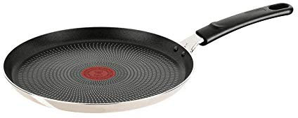 Lagostina Crepiera Multiuso Antiaderente, Padella Pancake, RivestimentoTitanium Easy, Indicatore di Calore, Fondo speciale con Ricette, 28 cm, Adatto a gas e forno (<175°), Lavabile in Lavastoviglie