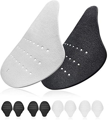 CAREOR 4 par anti-rynkor skor veck skydd/skoskydd/toebox veck förhindrare/förhindrar sportskor veck injicering – mjukt material skotillbehör, Svart+vitt, Women(5-8)