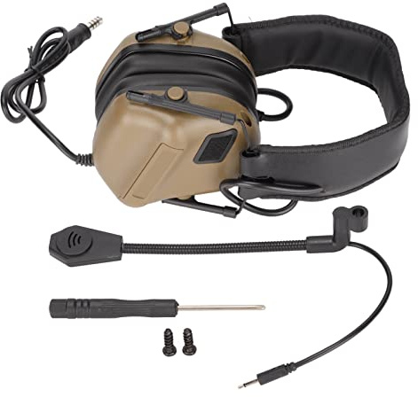 ciciglow Tactical Miltary Headset, Hunting Headphone with Microphone no Noise Reduction Function Earmuff Hearing Ear Protection for Military Games Outdoor Sports