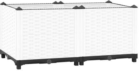 vidaXL Upphöjd odlingslåda 80x40x38 cm polypropen, odlingslådor, hög odlingslåda, upphöjd odlingslåda, blomlådor, höga odlingslådor