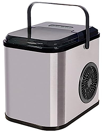Máquina para hacer hielo, dispensador de cubitos de hielo, hacer 10-12 kg de hielo en 24 horas, cubitos de hielo listos en 6-8 minutos, tapa de visualización transparente grande, con mango diseñado