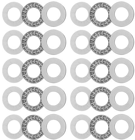 sourcing map Rodamientos de Agujas de Empuje Axk1528 con Arandelas 15 MM de Diámetro Interior 28 MM de Diámetro Exterior 2 MM de Ancho 10 Uds