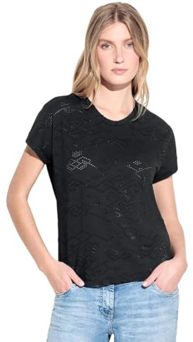 ajour tshirt, svart, S