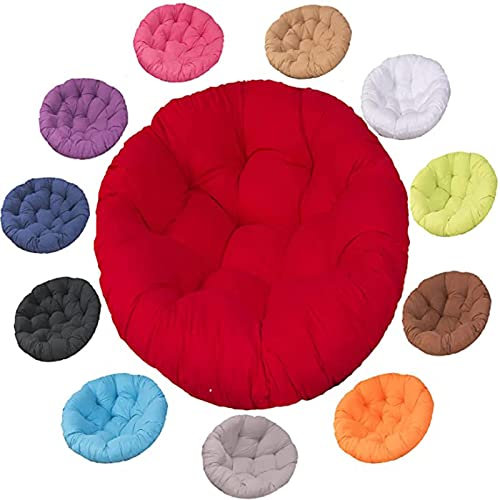 XWXFFSOJ Nur Papasan-Kissen, abgerundet, 132 x 132 cm, weich, rutschfest, großes Stuhlkissen, Bodenkissen, dick, für drinnen und draußen, wasserdicht, für Raumdekoration