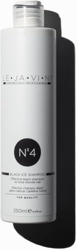 LEJAVINI N4 | Champú Negro Matizador Rubio y Decolorados | Black Ice Hair Dye Shampoo | Elimina Tonos Amarillos y Naranjas | Cabello Profesional 250 mL