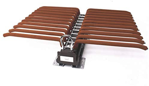Ausziehbarer Hosenständer für den Kleiderschrank, Kleiderstange für 22 Hosen mit Dämpfer, Kleiderbügel zur Aufbewahrung von Krawatten für Schränke mit einer Tiefe von 47 cm, Beflockungsstange in