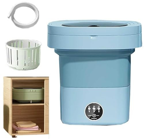 BOERYOU Portable Washing Machine, Mini Washing Machine Foldable, 15l Large Capacity Small Washing Machine For Apartments, Dormitories, Camping, Rv Travel(Blue)