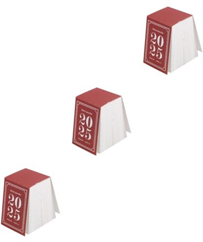 HONMEET 3 Stücke 1 Zerreißbar Mini Kalender Für Schreibtisch 2025 Jahr Schreibtisch Kalender Vintage Design